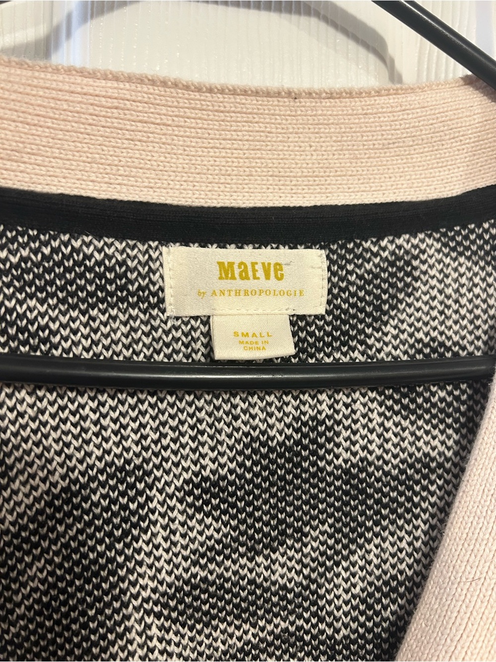 Maeve by Anthropologie Black & Cream Panther Cardigan Size Small - Picture 2 of 4